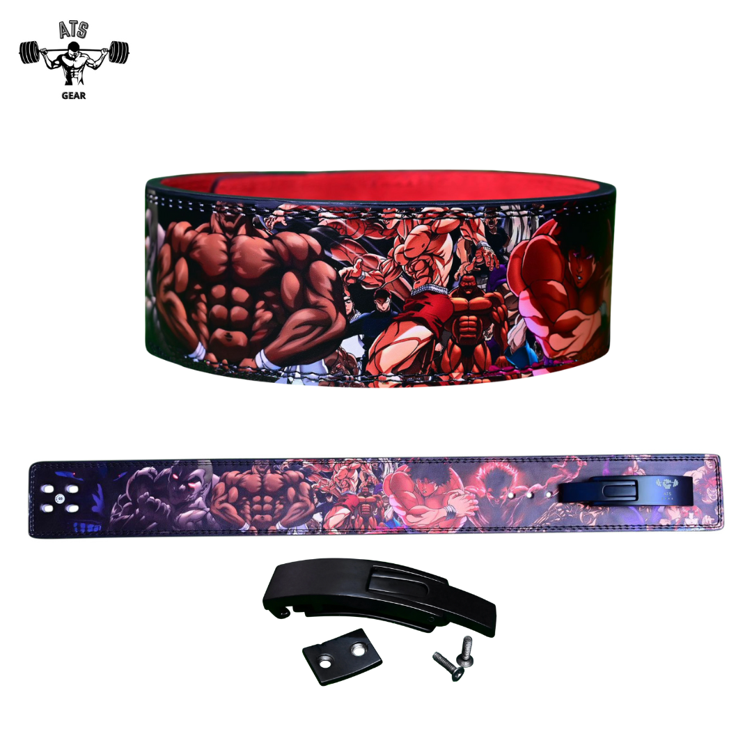 Cintura Sollevamento Pesi Anime Powerlifting in pelle, Bodybuilding Fitness Allenamento, Leva in fibbia